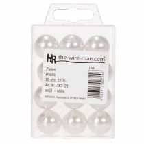 Artikel Decoratieve kralen wit Ø20mm 12 st