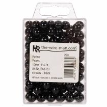 Artikel Decoratieve kralen Ø10mm zwart 115 st
