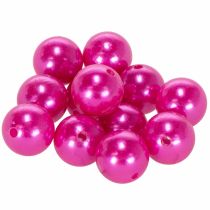 Artikel Decoratieve kralen Ø2cm roze 12 st