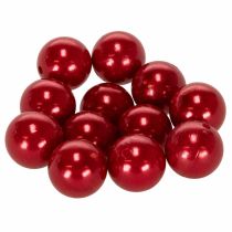 Artikel Decoratieve kralen Ø2cm rood 12 st