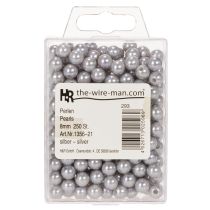 Artikel Decoratieve kralen Ø8mm zilverkleurig 250 stuks