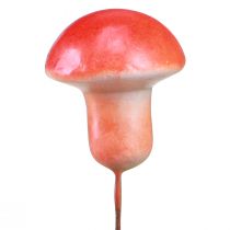 Artikel Decoratieve paddenstoelen op draad rood herfstdecoratie om op te plakken 7cm 24 st