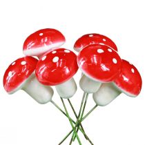 Artikel Decoratieve paddenstoelen voor het plakken van vliegenzwammen op draad Ø2,5cm 36 st