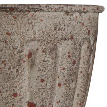 Artikel Decoratieve trofee plantenbak antieklook grijsbruin Ø13cm H19cm