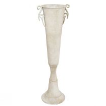 Artikel Decoratieve trofeevaas antiek met handvatten metaal grijs Ø15cm H59cm