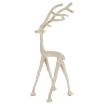 Artikel Decoratief rendier metalen figuur hert grijs klei optiek H35cm