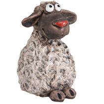 Artikel Decoratieve schapen keramiek paasfiguren bruin H13,5cm 2 stuks