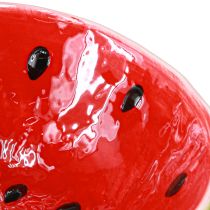 Artikel Decoratieve schaal keramiek watermeloen zomerdecoratie Ø15cm H6cm