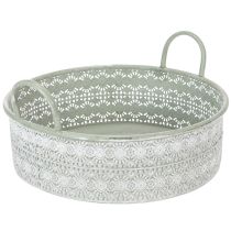 Artikel Decoratieve metalen schaal met handvatten, vintage plantenbak, set van 3