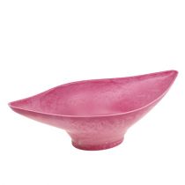 Decoratieve kom roze 34cm x 17,5cm H10cm, 1stuk