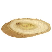 Decoratieve schijven van hout ovaal 9-12cm 500g