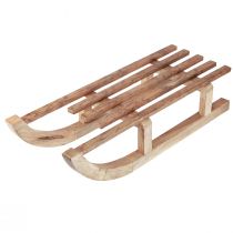 Artikel Decoratief sleehout natuurlijke tafeldecoratie winter mangohout 60×23×15cm