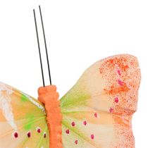Artikel Decoratieve vlinders op de draad gekleurd 8,5 cm 12 stks