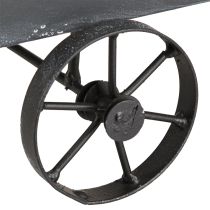 Artikel Decoratieve kruiwagen plantenbak metaal antraciet L30cm