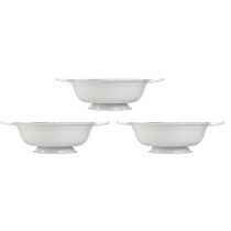 Artikel Decoratieve kom metaal in wit zwart vintage Ø20,5cm 3st