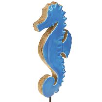 Artikel Decoratieve zeepaard houten tafeldecoratie natuurlijk blauw H28cm