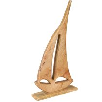 Artikel Decoratie Zeilboot Hout op Voet Natuurlijk Maritiem H57,5cm