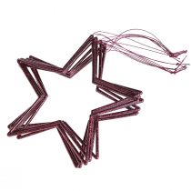 Artikel Decoratieve sterbessen kerstdecoratie hangende glitter Ø18cm 8-delige set