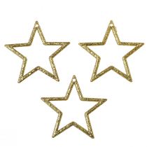 Artikel Decoratieve ster goud glitter tafeldecoratie Kerstmis 4,5 cm 120 st
