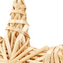 Artikel Decoratieve sterren kerstboomversiering rotan naturel 11cm 6 stuks