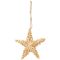 Artikel Decoratieve sterren 11cm kerstboomversiering van natuurlijk rotan, set van 6