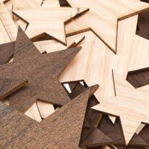 Artikel Decoratieve kerststerren naturel bruin Ø3,5–5,5cm 48 st