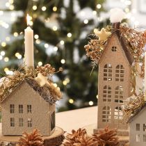 Artikel Decoratieve sterren flocked scatter decoratie geelbruin Ø4/5cm 40 stuks