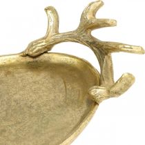 Deco dienblad goud hertengewei vintage dienblad ovaal L35×B17cm