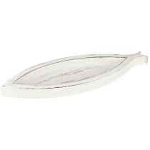 Artikel Decoratief dienblad hout vis wit naturel L30/40/50cm set van 3
