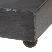 Artikel Decoratief dienblad metaal zwart grijs gewassen 15×15cm 2 stuks