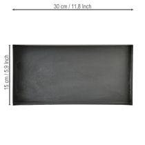 Artikel Decoratief dienblad metalen dienblad zwart grijs gewassen 30×15cm
