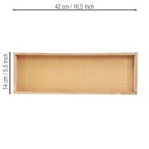 Artikel Decoratief dienblad langwerpig houten dienblad naturel 42×14×3cm 3st
