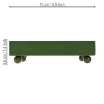 Artikel Decoratieve schaal vierkant metalen schaal groen 15×15cm 2 stuks