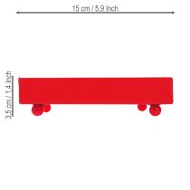 Artikel Decoratieve schaal vierkant rood metalen schaal 15×15cm 2 stuks