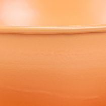 Artikel Decoratieve beker Ø16cm H9cm met metalen plaat, oranje, 2 stuks