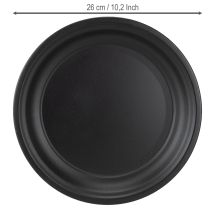 Artikel Decoratief bord metaal kom decoratief bord antraciet Ø26cm 2 stuks