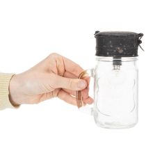 Artikel Decoratief drinkglas met LED-lamp Ø8cm H16cm