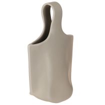 Artikel Decoratieve vaas keramiek tas shopper grijs 19×4.5×33cm