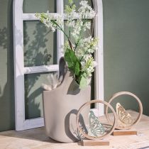 Artikel Decoratieve vaas keramiek tas shopper grijs 19×4.5×33cm