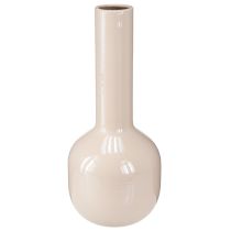 Artikel Decoratieve vaas van metaal in bruin cappuccino-emaille H25,5 cm