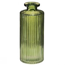 Artikel Siervazen groen mini vazen glas retro Ø5cm H13cm 6 st