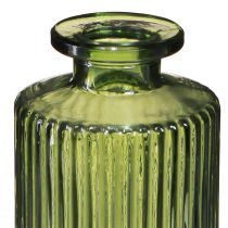 Artikel Siervazen groen mini vazen glas retro Ø5cm H13cm 6 st