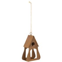 Artikel Decoratief hangend vogelhuisje, roestkleurige vogelhuisjesdecoratie, 17,5 cm