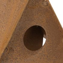 Artikel Decoratief hangend vogelhuisje, roestkleurige vogelhuisjesdecoratie, 17,5 cm
