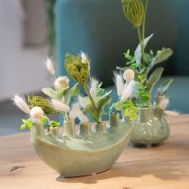 Artikel Decoratieve vaas boot keramiek vaas lichtgroen 23×8,5×11cm