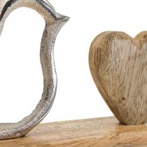 Decoratief display hart en duiven trouwdecoratie 30×5×12cm