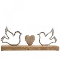 Decoratief display hart en duiven trouwdecoratie 30×5×12cm