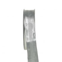 Artikel Decoratief lint zilver met strepen 25mm 20m