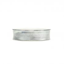 Artikel Decoratief lint zilver met strepen 25mm 20m