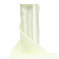 Satijnen lint tafellint creme 200 mm 10 m
